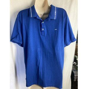 Mens Michael Kors Blue 3 Button Logo Polo Shirt XL